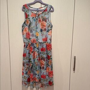 Floral Sleeveless Dress - Multicolor